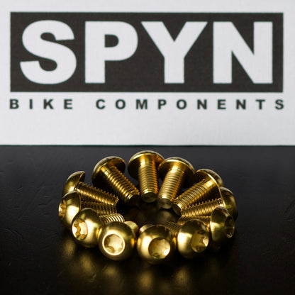 Gold titanium rotor bolt kit